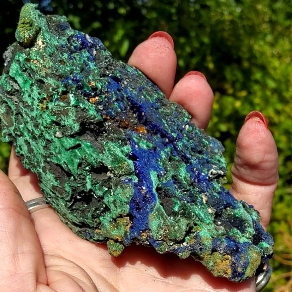 Large Sparkling Malachite & Azurite Specimen - Picture 15 of 17